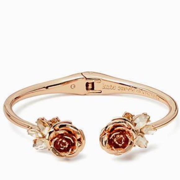 Beautiful KATE SPADE RoseGold Garden Garland Hinged Cuff - Picture 6 of 6